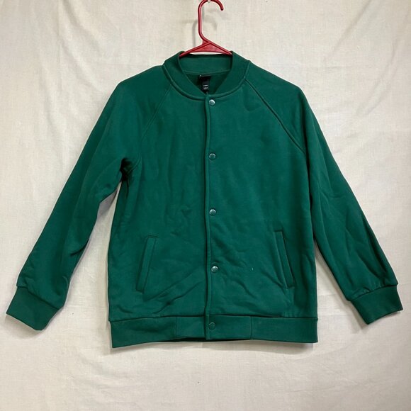 NWT Art Class Boys Large Green L-Sleeves Ribbed Cuffs Snap Buttons Bomber Jacket - Picture 4 of 13